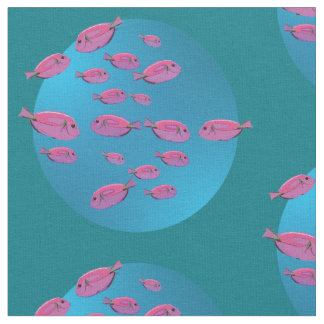 Cute Pink Fishes Fabric