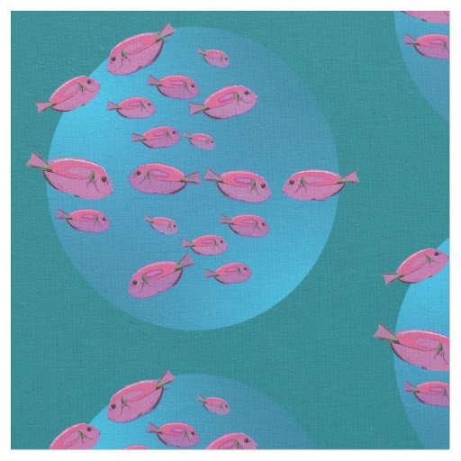 Cute Pink Fishes Fabric