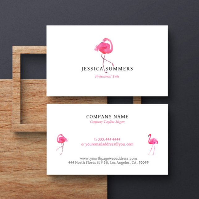 Cute Pink Flaming Personalized Business Card (Creator Uploaded)
