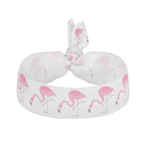 Cute Pink Flamingo 2 Illustration Hair Tie