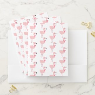 Cute Pink Flamingo Cartoon Pattern