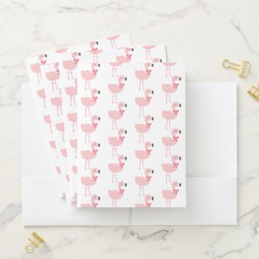 Cute Pink Flamingo Cartoon Pattern