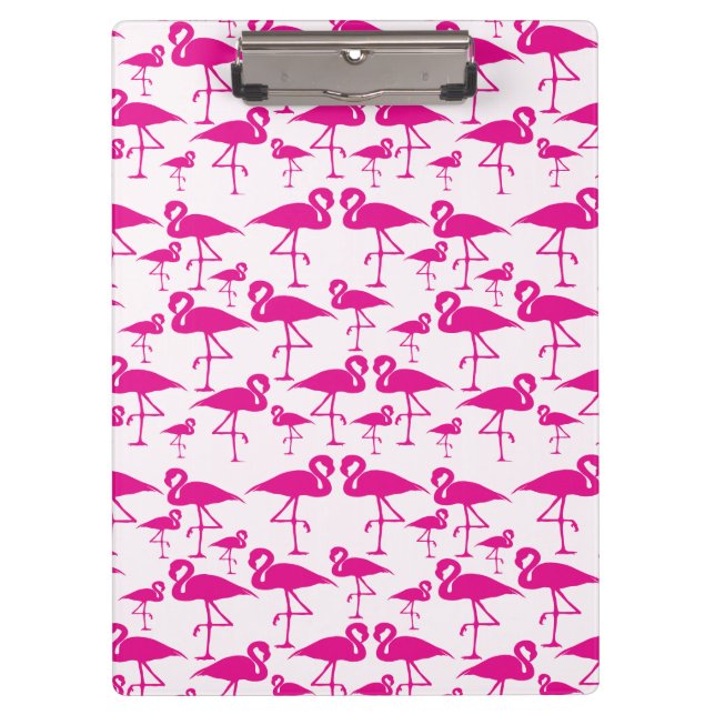 Cute Pink Flamingo Clipboard (Front)