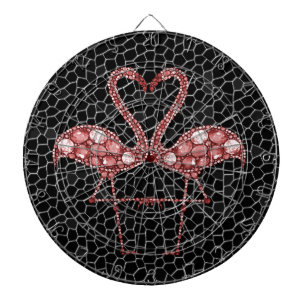 Cute Pink Flamingo Dartboard With Darts