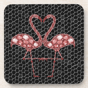 Cute Pink Flamingo Drink Coaster