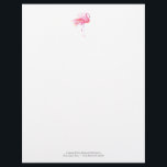 Cute Pink Flamingo Letterhead<br><div class="desc">This cute flamingo letterhead features a unique watercolor tropical bird. Use the template fields to and your personalized business information to this writing paper. To see more flamingo-themed stationery and designs like this visit www.zazzle.com/vginvites

Unique art and design by Victoria Grigaliunas of VG Invites</div>