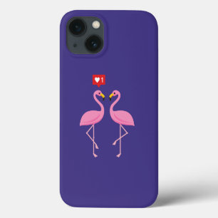 Cute Pink Flamingo Like Heart Pastel iPhone 13 Case