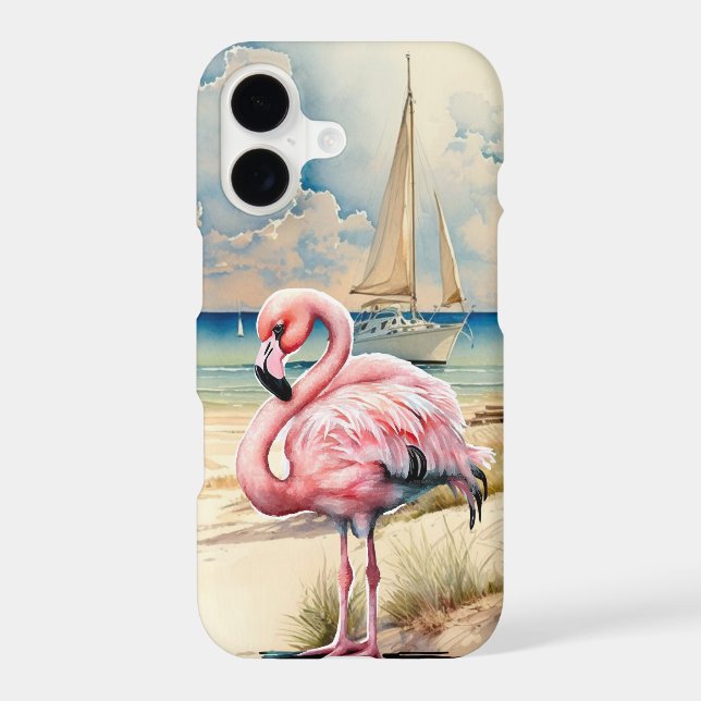 cute pink flamingo lovers Case-Mate iPhone case (Back)