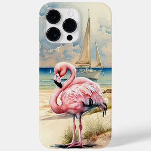 cute pink flamingo lovers Case-Mate iPhone 14 pro max case