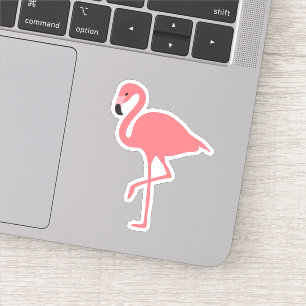 Cute Pink Flamingo Tropical Bird Whimsical Sticker