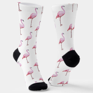 Cute Pink Flamingo Tropical Girly Socks