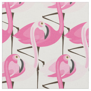 Cute Pink Flamingos Fabric