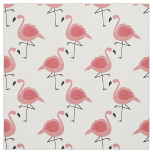 Cute Pink Flamingos Girly Chic Fabric