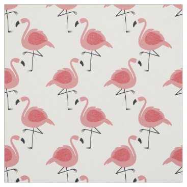 Cute Pink Flamingos Girly Chic Fabric