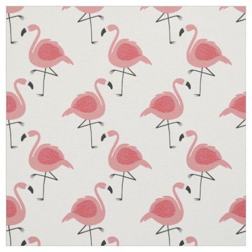 Cute Pink Flamingos Girly Chic Fabric