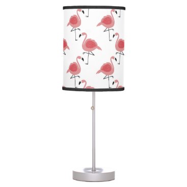 Cute Pink Flamingos Girly Chic Table Lamp