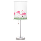 Cute Pink Flamingos Illustration Table Lamp (Right)