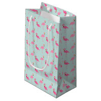 Cute Pink Flamingos Small Gift Bag