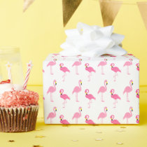 Cute Pink Flamingos Wrapping Paper