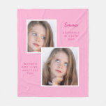 Cute Pink Fleece Blanket With Photos at Zazzle