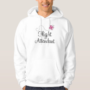 Cute Pink Flight Attendant Hoodie