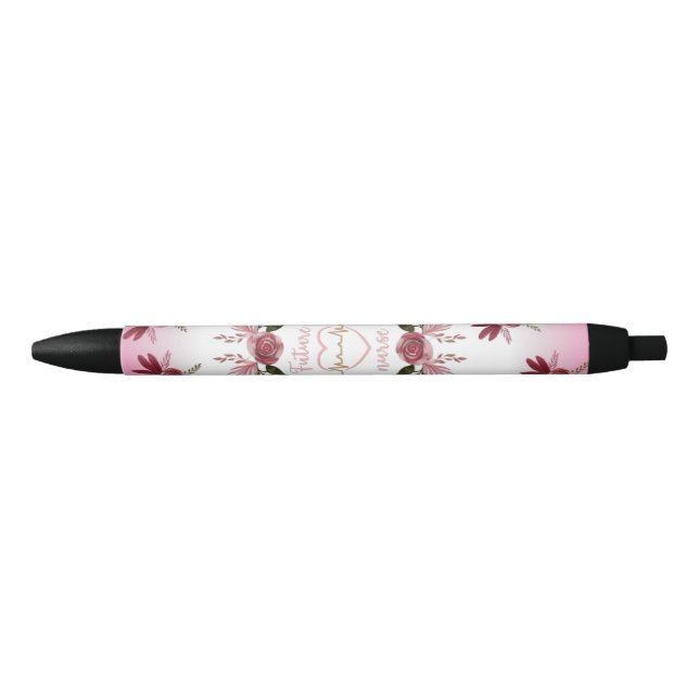 Cute  Pink Floral Future Nurse Pen (Front)