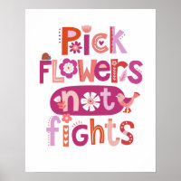 Cute Pink Floral Hand lettered Typography Quote