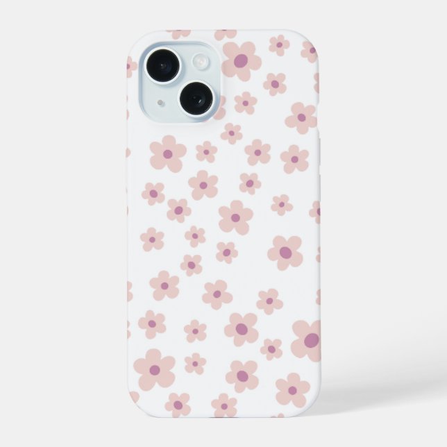 Cute Pink Floral iPhone Case – Aesthetic Cases (Back)
