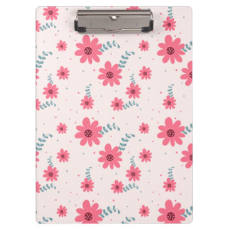 Cute Pink Floral Pattern | Daisy Flower Aesthetic  Clipboard