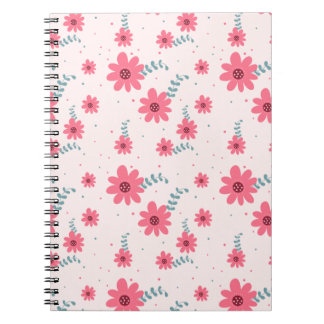 Cute Pink Floral Pattern | Daisy Flower Aesthetic  Notebook