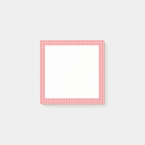 Cute Pink Floral Patterned Sticky Notes