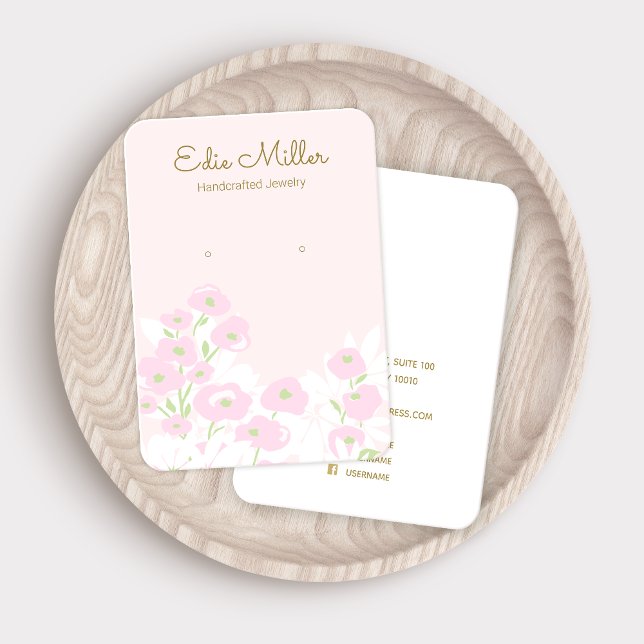  Cute Pink Floral Script  Earring Jewelry (Creator Uploaded)