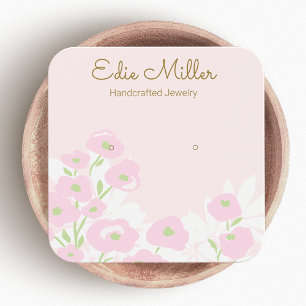  Cute Pink Floral Script  Stud  Earring 