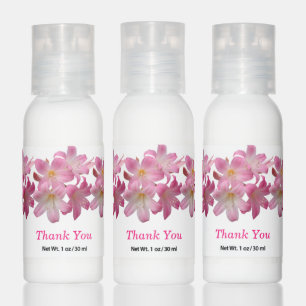 Cute pink floral Thank You favor Hand Lotion