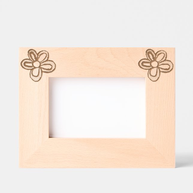 Cute pink flower engraved frames (Front)