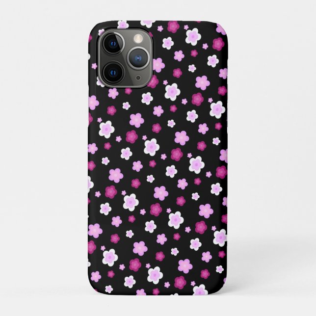 Cute pink flower floral gradient Pattern  Case-Mate iPhone Case (Back)