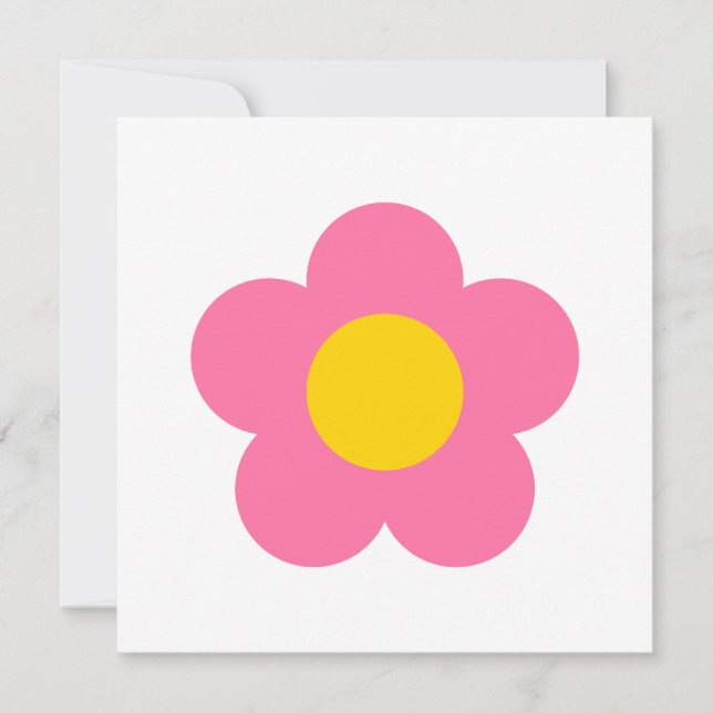 Cute pink flower thank you card (Front)