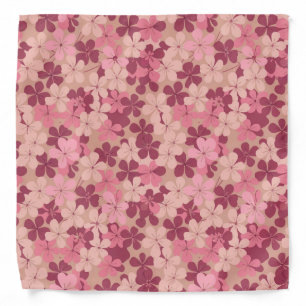 Cute Pink Flowers Camouflage Bandana