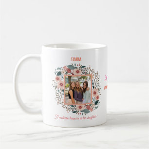 Cute Pink Flowers Quotes Photo Mother's Day Gift Coffee Mug