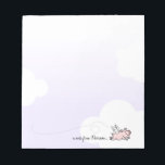 Cute Pink Flying Pig Notepad<br><div class="desc">Create your own notepad on this trendy DIY stationary template depicting a pink flying pig! For her or him, the fun, unique design hand illustrated by Raphaela Wilson has a special text area to place your own script wording... It could be a note from the desk of a teacher, an...</div>