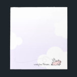 Cute Pink Flying Pig Notepad<br><div class="desc">Create your own notepad on this trendy DIY stationary template depicting a pink flying pig! For her or him, the fun, unique design hand illustrated by Raphaela Wilson has a special text area to place your own script wording... It could be a note from the desk of a teacher, an...</div>