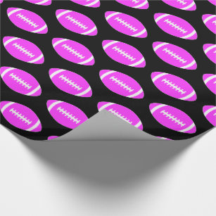 Cute Pink Football Sports Player, Coach, Team Gift Wrapping Paper