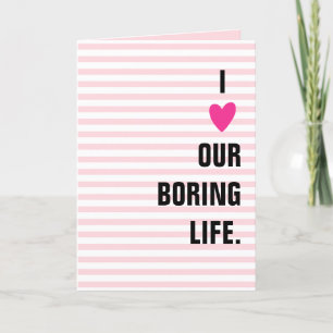 Cute Pink Funny Quote For Husband Valentine's Day Holiday Card