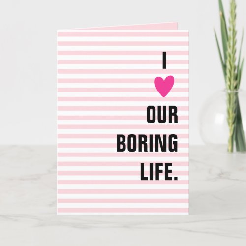 Cute Pink Funny Quote For Husband Valentines Day Holiday Card