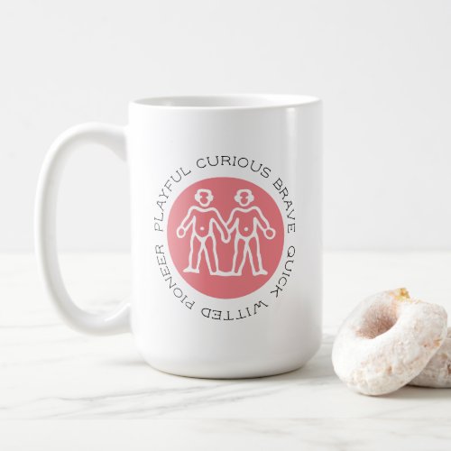 Cute Pink Gemini Traits Zodiac Mug