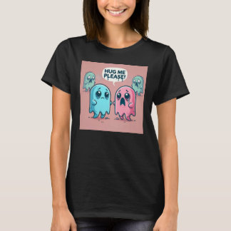 Cute Pink Ghost: Hug Me! :( #15 T-Shirt