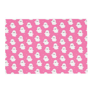 Cute Pink Ghost Pattern – Halloween Design Placemat