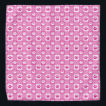 Cute Pink Gingham with Paw Prints Bandana<br><div class="desc">Pamper your pet with this timeless pink gingham with paws patterned bandana!</div>
