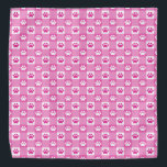 Cute Pink Gingham with Paw Prints Bandana<br><div class="desc">Pamper your pet with this timeless pink gingham with paws patterned bandana!</div>