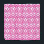 Cute Pink Gingham with Paw Prints Bandana<br><div class="desc">Pamper your pet with this timeless pink gingham with paws patterned bandana!</div>